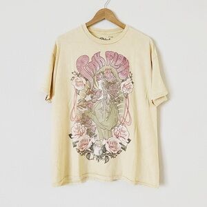 NEW Pink Floyd Floral Rhinestone Graphic Tee